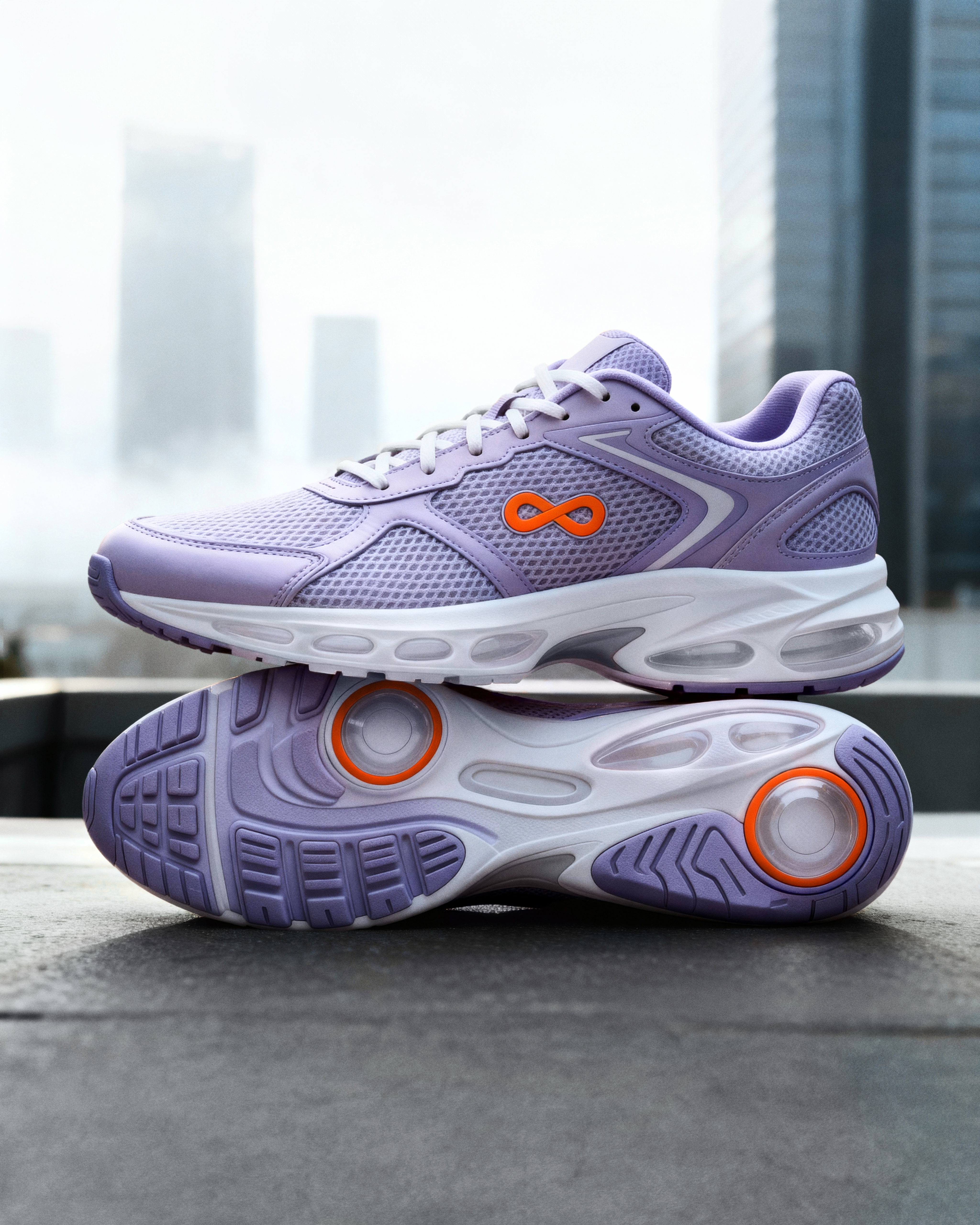 Loopers sneakers photographed under overcast light, representing a state of inertia.